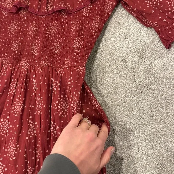 Ivy City co Gracie Maxi Dress in Wine burgundy Cotton size small NWT - Picture 7 of 13